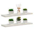 Kit 2 Prateleiras 80 X 15cm Branco Espessura 25mm Suporte Inv