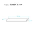 Kit 2 Prateleiras 80 X 15cm Branco Espessura 25mm Suporte Inv