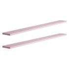 Kit 2 Prateleiras 80 X 15cm Rosa Claro Suporte Invisível