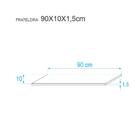 Kit 2 Prateleiras 90 X 10cm Branca Suporte Invisível