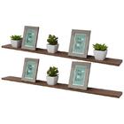 Kit 2 Prateleiras 90 X 10cm Nogal Suporte Invisível