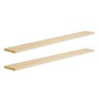 Kit 2 Prateleiras 90 X 15cm Bege Claro Suporte Invisível