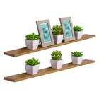 Kit 2 Prateleiras 90 X 20cm Freijó Suporte Invisível