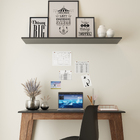 Kit com 2 Prateleiras de Madeira MDP Preta 120x30cm Spaceo