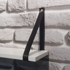 Kit 2 Prateleiras Branca Em Mdf 60x15cm Com Alça Preta