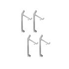 Kit - 2 Prateleiras Branca Visa Vn44 Vb40 + 8 Ganchos Suporte