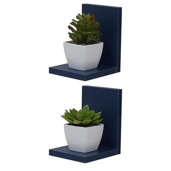 Kit 2 Prateleiras Buzios 15 X 12cm Azul