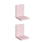 Kit 2 Prateleiras Buzios 15 X 12cm Rosa Claro