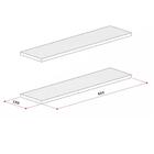 Kit 2 Prateleiras Com Suporte Invisível 60x15 Cm Branco