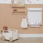 Kit 2 Prateleiras De Madeira Infantil Para Livros E Brinquedo