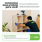 Kit com 2 Prateleiras de Madeira MDP Branca 120x30cm Spaceo