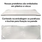 Kit 2 Prateleiras De Mdf 60x15 Suporte Invisível Decoração