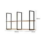 Kit 2 Prateleiras Decorativas Industrial Multiuso Wire Plus B