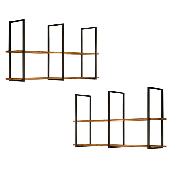 Kit 2 Prateleiras Decorativas Industrial Multiuso Wire Plus B