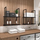 Kit 2 Prateleiras Decorativas Multiuso Estilo Industrial Loft
