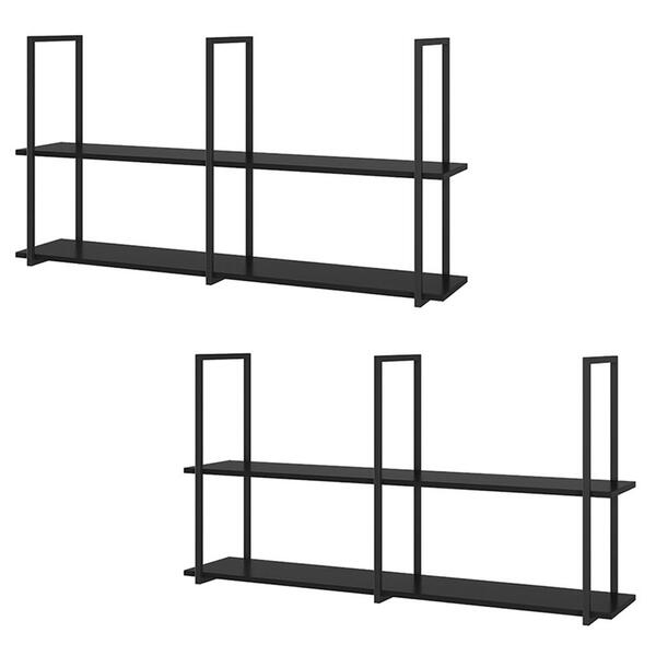 Kit 2 Prateleiras Decorativas Multiuso Grande Estilo Industri