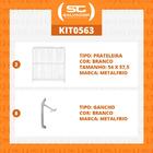 Kit - 2 Prateleiras Grade Branca Visa Vn50 Vb52 Vf50 + 8 Ganc