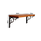 Kit 2 Prateleiras Kalises 45cm Casa Cozinha Linda Preta Moder