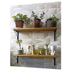 Kit 2 Prateleiras Kalises 45cm Casa Cozinha Linda Preta Moder