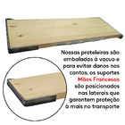 Kit 2 Prateleiras Madeira De Pino 60x20 Com Mão Francesa