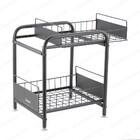 Kit 2 Prateleiras Multiuso 2 Gavetas Aço Inox Guimmis.casa