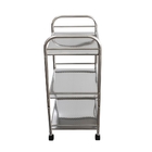 Kit 2 Prateleiras Multiuso Em Inox 3 C/ Rodinha Guimmis.casa