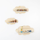 Kit 2 Prateleiras Nuvem Quarto Infantil Bebê Mdf Verde Mint E