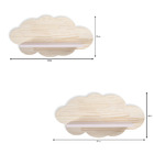 Kit 2 Prateleiras Nuvem Quarto Infantil Rosa Milkshake E Pinu