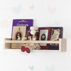 Kit 2 Prateleiras Para Livro Infantil Pinus E Mdf Branco 50