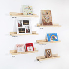 Kit 2 Prateleiras Para Quadros Infantil Azul Sky Pinus 60cm