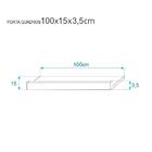 Kit 2 Prateleiras Porta Quadros 100 X 15cm Freijó