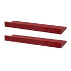 Kit 2 Prateleiras Porta Quadros 100 X 15cm Vermelha Suporte I