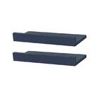 Kit 2 Prateleiras Porta Quadros 40 X 10cm Azul Suporte Invisí