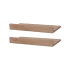 Kit 2 Prateleiras Porta Quadros 40 X 15cm Carvalho Suporte In