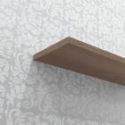 Kit 2 Prateleiras Porta Quadros 40 X 15cm Nogal Suporte Invis