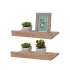 Kit 2 Prateleiras Porta Quadros 50 X 10cm Carvalho Suporte In