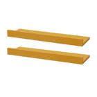 Kit 2 Prateleiras Porta Quadros 60 X 10cm Amarela Suporte Inv