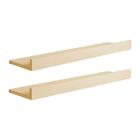 Kit 2 Prateleiras Porta Quadros 60 X 10cm Bege Claro Suporte