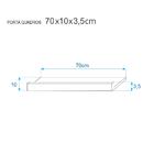 Kit 2 Prateleiras Porta Quadros 70 X 10cm Bege Claro Suporte