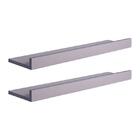 Kit 2 Prateleiras Porta Quadros 70 X 10cm Cinza Claro Suporte