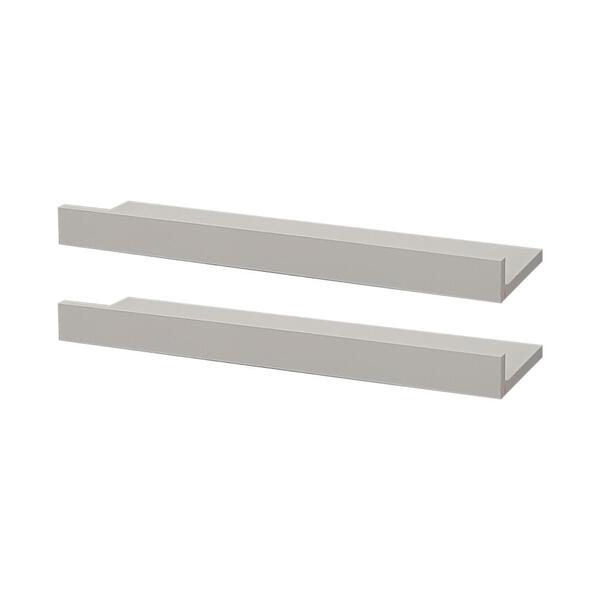 Kit 2 Prateleiras Porta Quadros 80 X 15cm Branca Suporte Invi