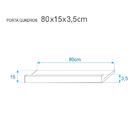 Kit 2 Prateleiras Porta Quadros 80 X 15cm Carvalho Suporte In