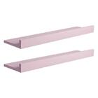 Kit 2 Prateleiras Porta Quadros 90 X 15cm Rosa Claro Suporte