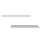 Kit 2 Prateleiras Retas Decorativas Com Suporte Invisível Mdf