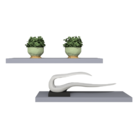 Kit 2 Prateleiras Retas Decorativas Com Suporte Invisível Mdf