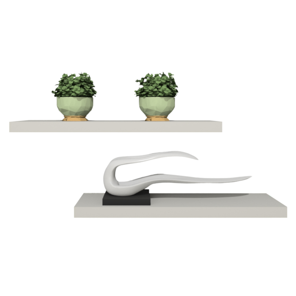 Kit 2 Prateleiras Retas Decorativas Com Suporte Invisível Mdf