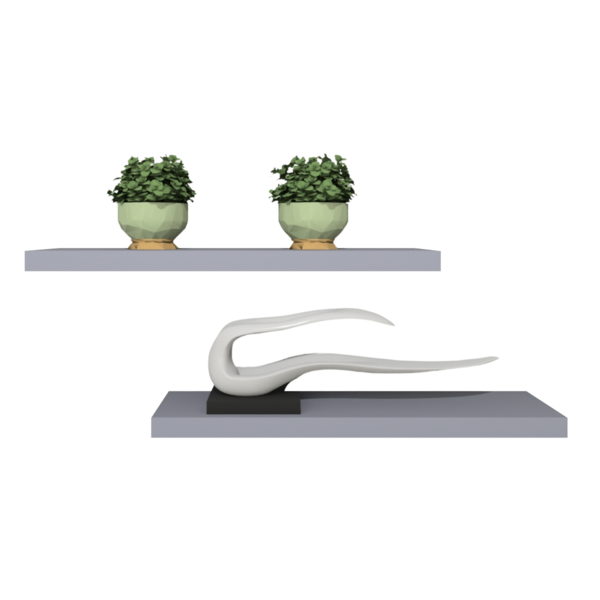 Kit 2 Prateleiras Retas Decorativas Suporte Invisível Mdf 100