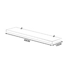 Kit 2 Prateleiras Suspensas Nicho Mdf Tamanho 40cm X 10cm Bra