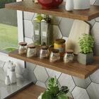 Kit 2 Prateleiras Suspensas Para Cozinha Madesa 60 Cm Com Mão