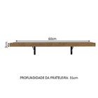 Kit 2 Prateleiras Suspensas Para Cozinha Madesa 60 Cm Com Mão